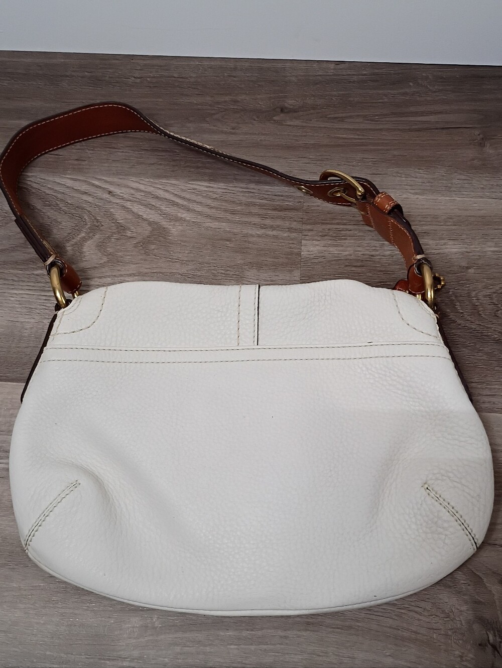 Coach Vintage Y2K Classic White Brown Pebbled Leather Soho Shoulder Handbag - Picture 3 of 8